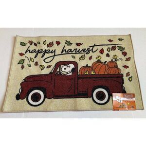 Peanuts Fall Accent Rug Snoopy & Woodstock Happy